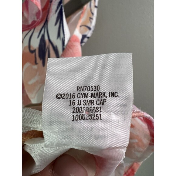 Janie & Jack Girls sleeveless Top, white w/ floral pattern & ruffle, size 12-18M - Picture 5 of 5